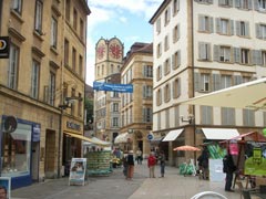 Ladenstraße in Neuchatel